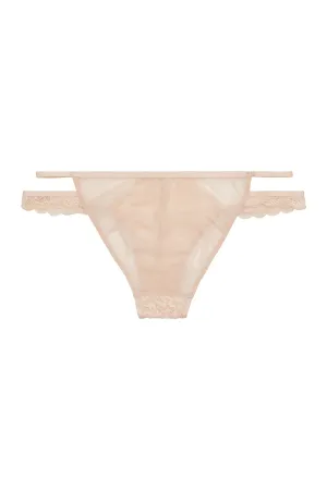 Abi Peach lace cut out brief