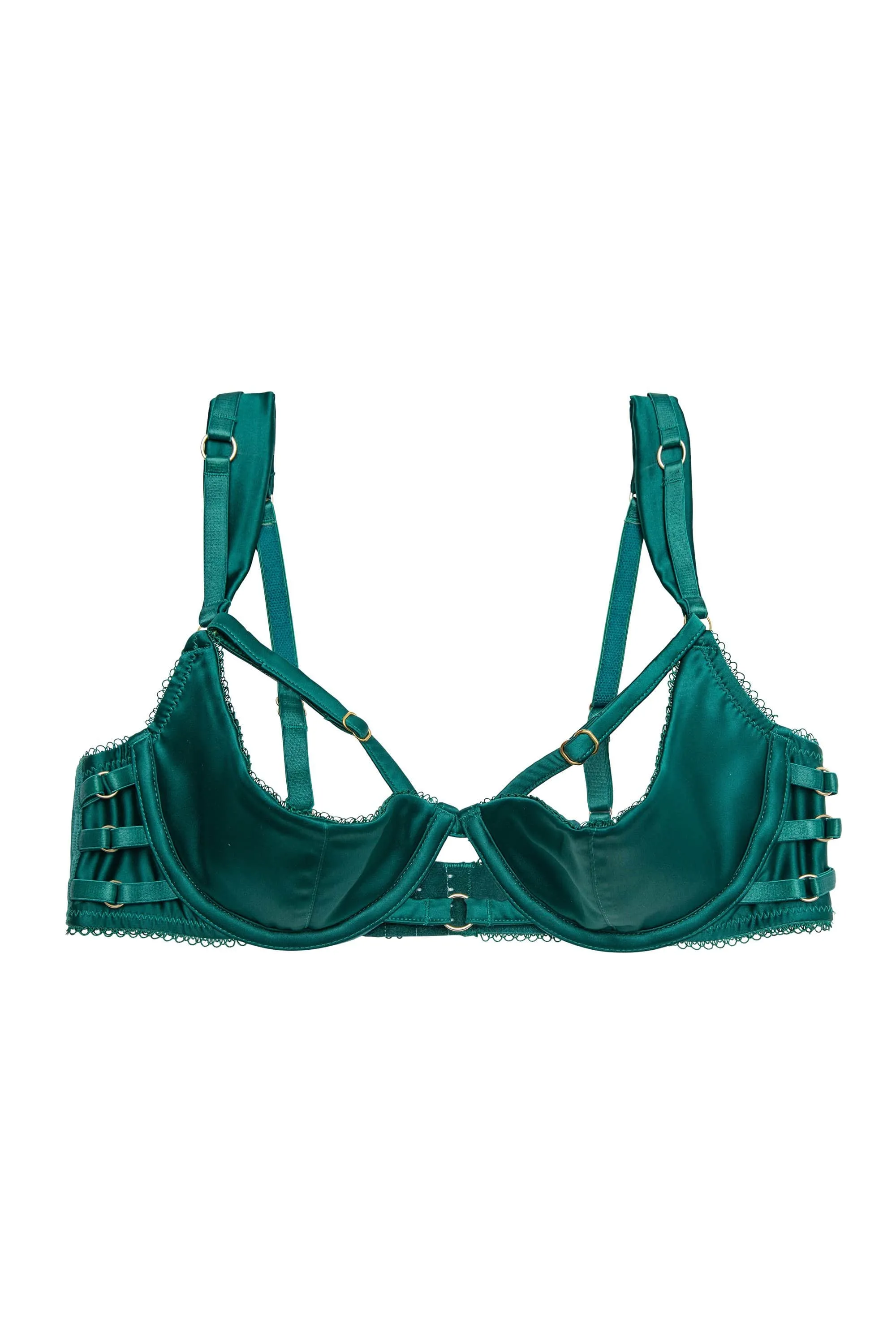 Ava 1/4 Cup Green Bra