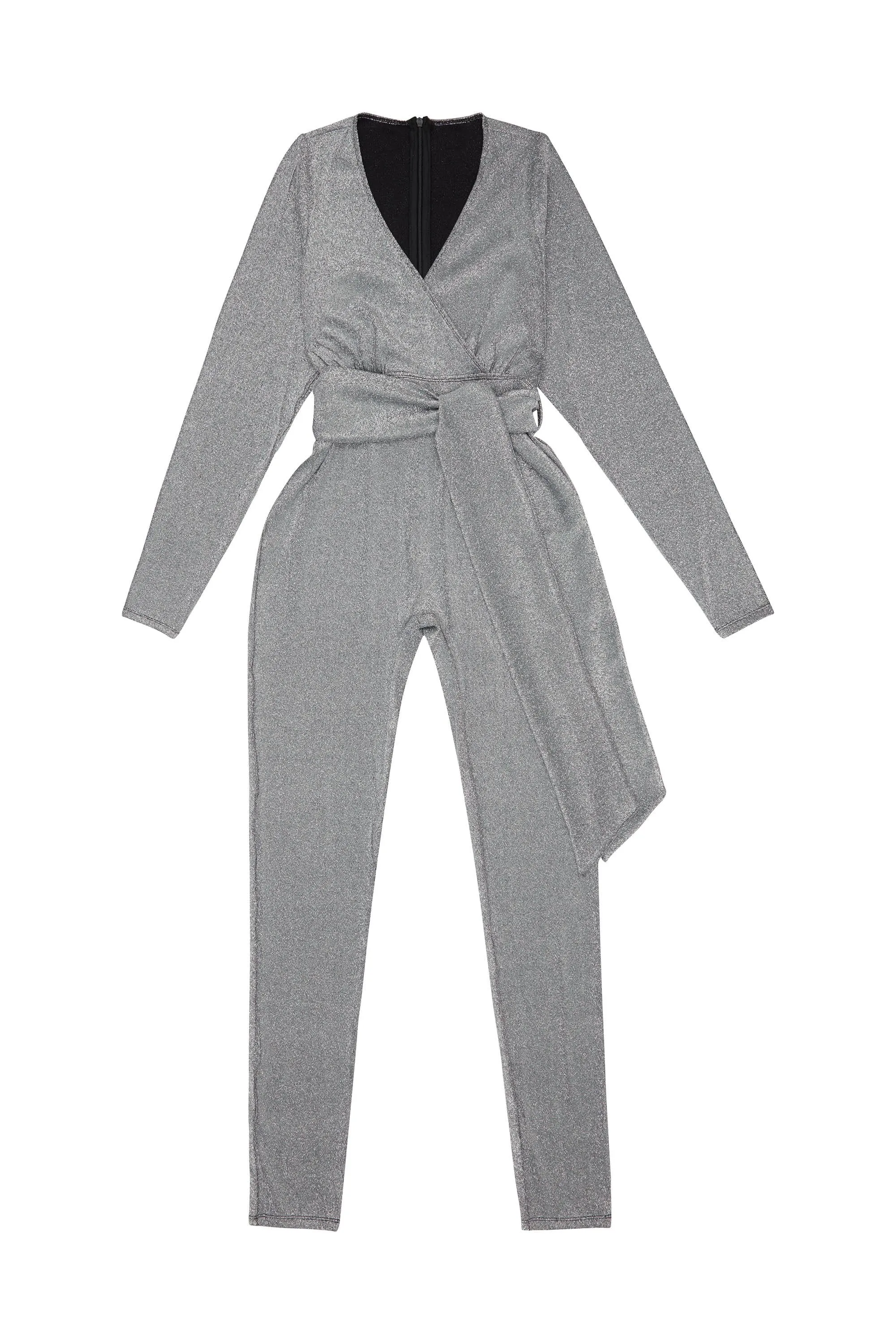Farouz Silver Disco Jumpsuit