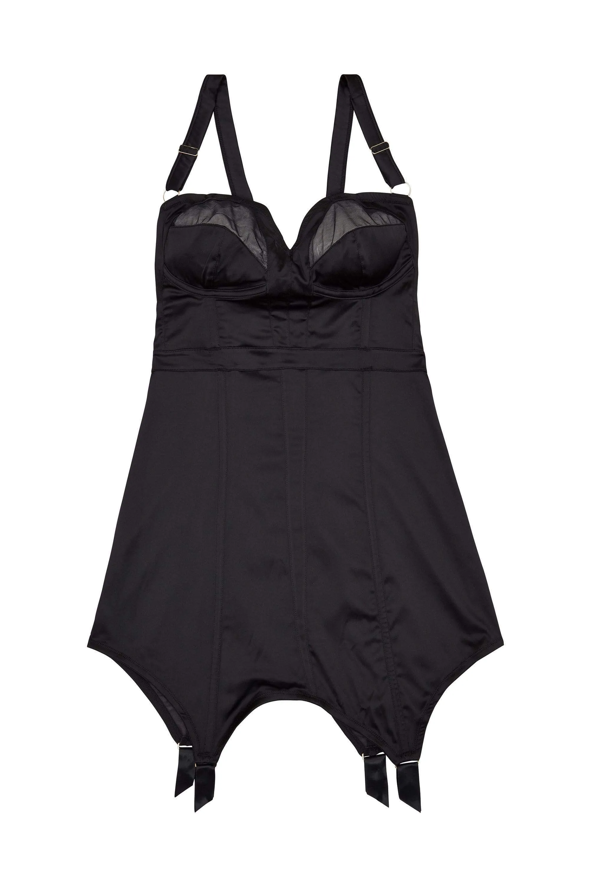 Felicity Hayward Marnie Retro Girdle Dress Black Curve