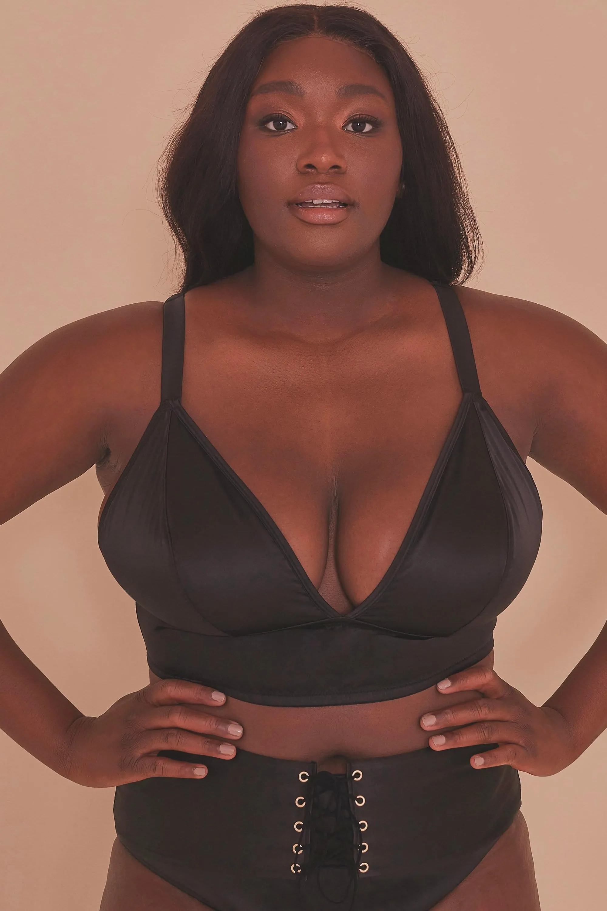 Gabi Fresh Eagan Black Satin Bralette