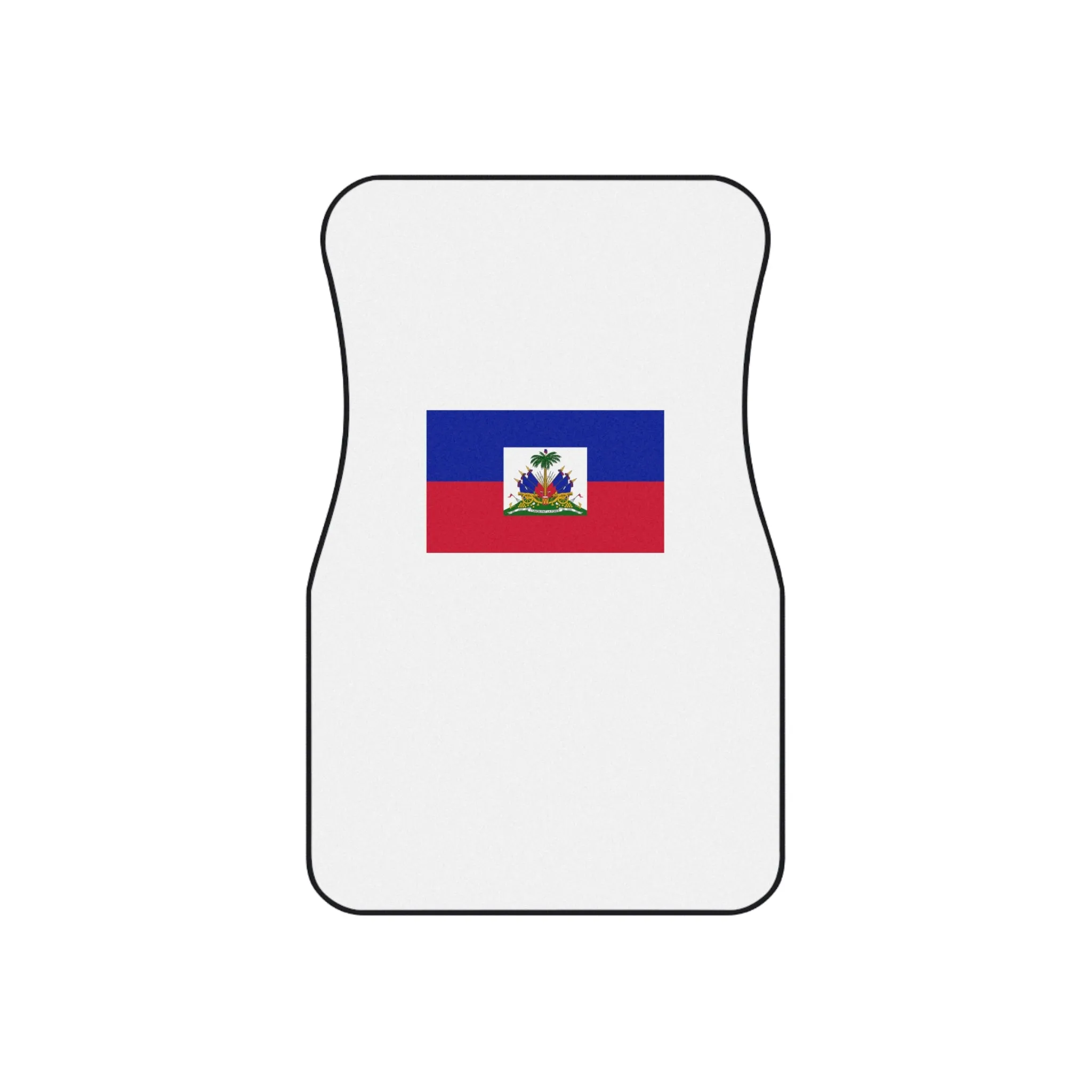 Haitian Flag Car Mats - Durable Front Floor Mats for Vehicle Decor