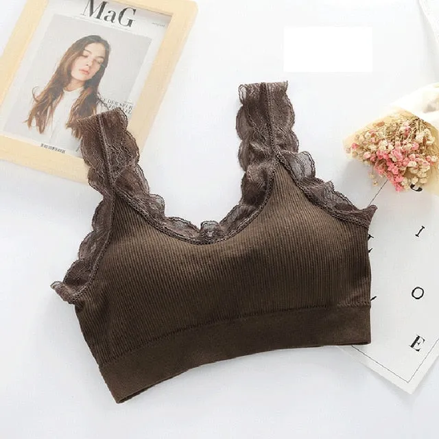 Jerrinut Sexy Bra Underwear Bas For Women Bralette Seamless Padded Bra Lingerie Cotton Wireless Fitness Tops Brassiere Bra