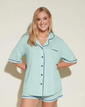 Kurzrmeliges Top & Boxer Pyjama-Set