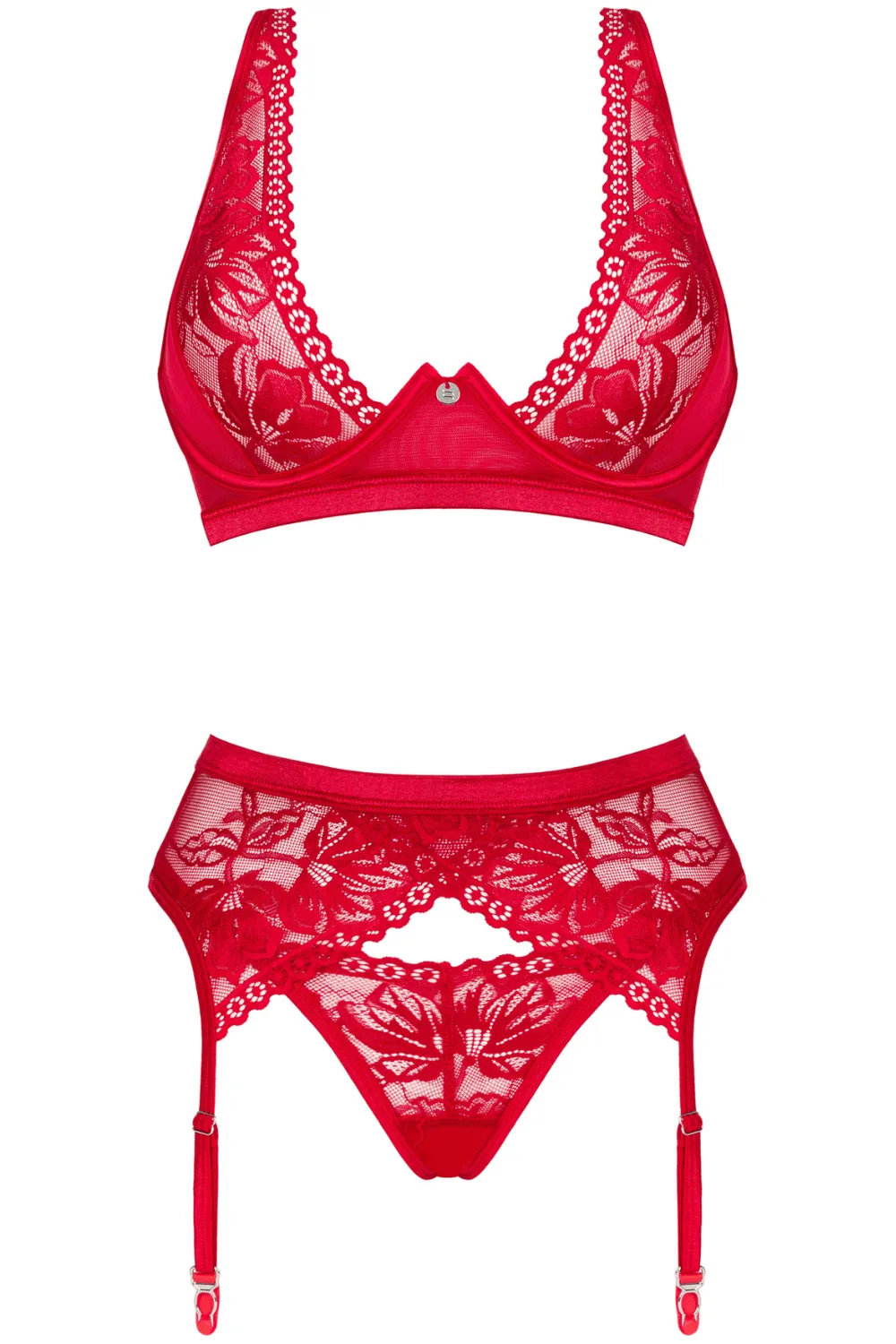 Lacelove Bra. Thong & Suspender