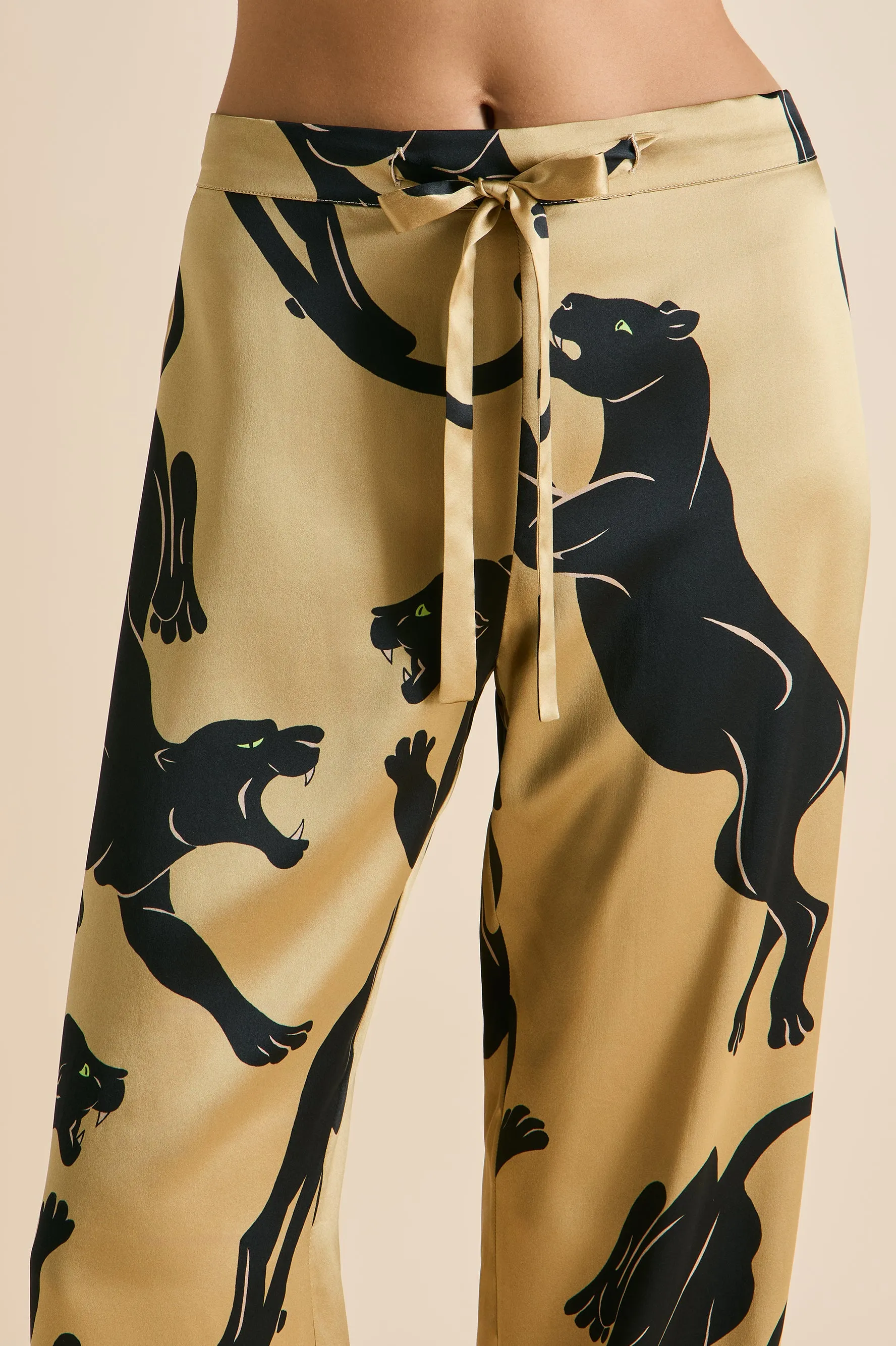 Lila Perriand Gold Panther Pajamas