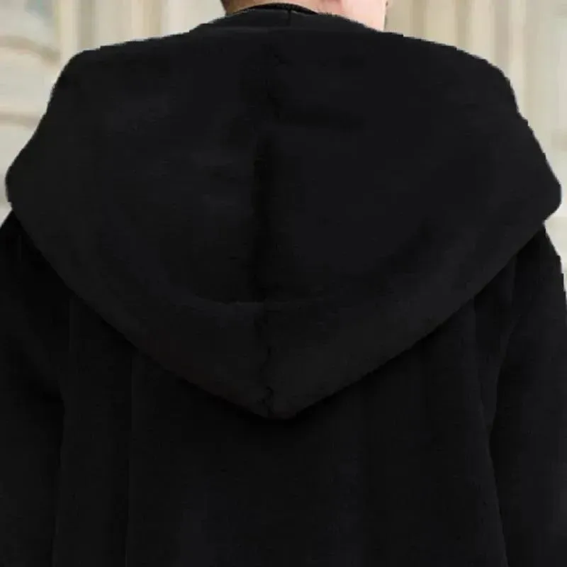 Loose Fit Faux Fur Men Winter Coat