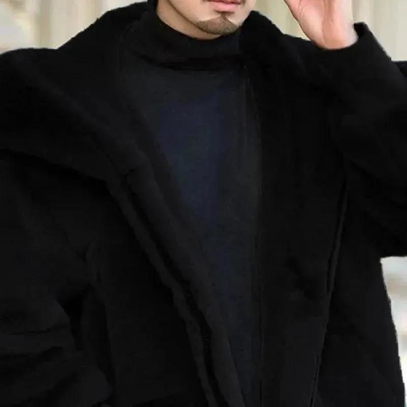 Loose Fit Faux Fur Men Winter Coat