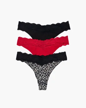 Lot De 3 Tangas Love Grande Taille