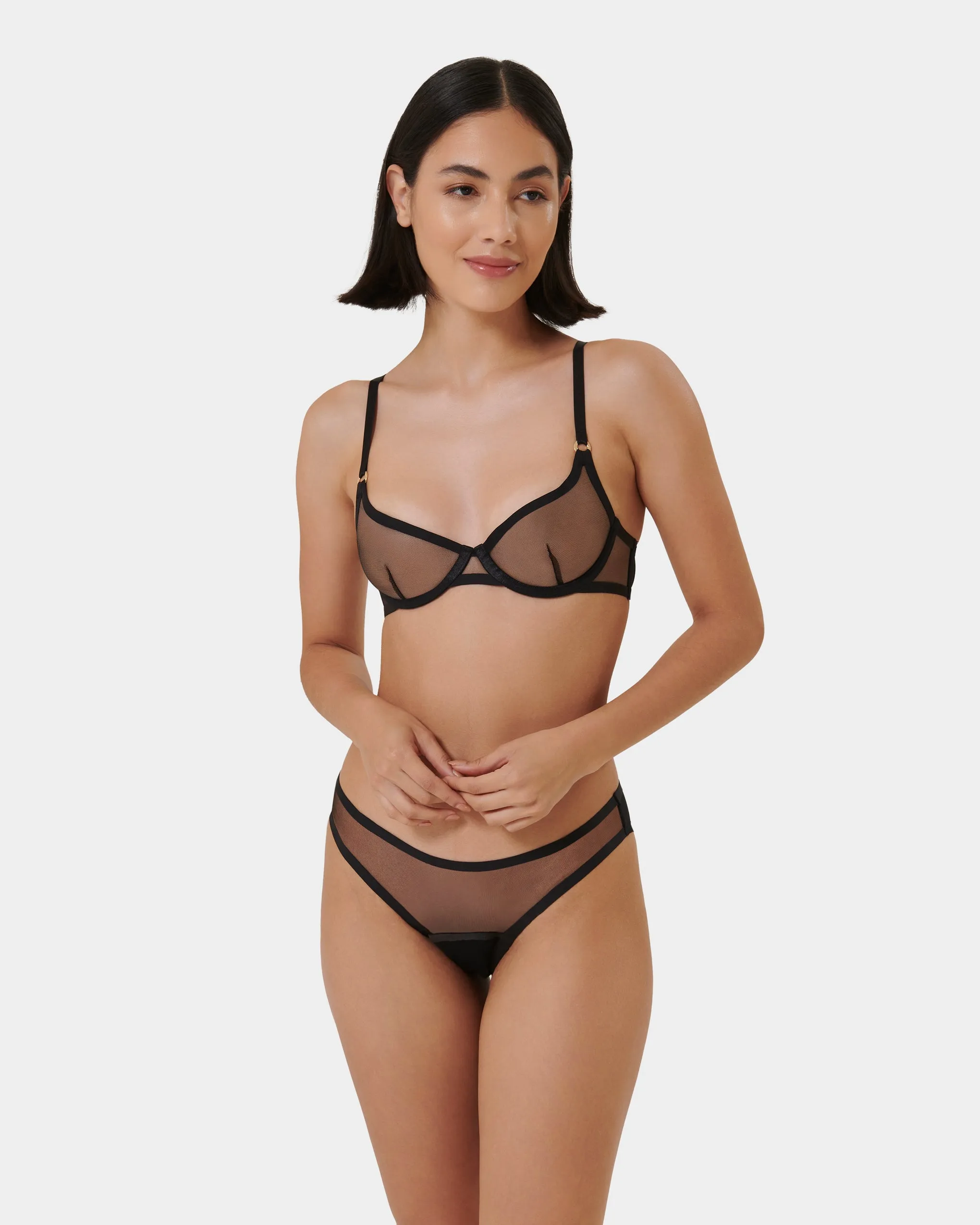 Naomi Mesh Bra Black