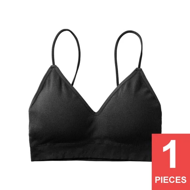 Perfering Bralette Push Up Bra Cotton Female Bras for Women Fitness Tops Brassiere Underwear lingerie Wire Free Seamless A B C