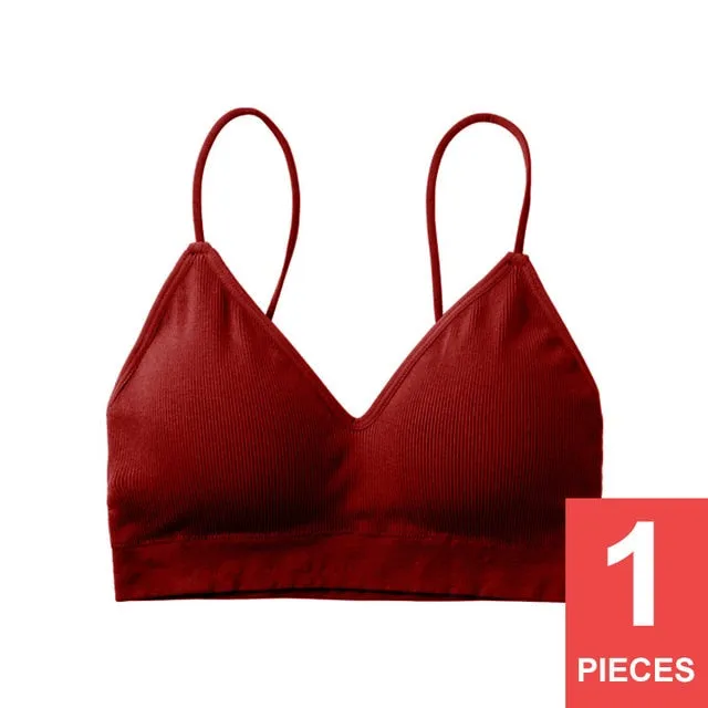 Perfering Bralette Push Up Bra Cotton Female Bras for Women Fitness Tops Brassiere Underwear lingerie Wire Free Seamless A B C