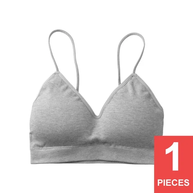 Perfering Bralette Push Up Bra Cotton Female Bras for Women Fitness Tops Brassiere Underwear lingerie Wire Free Seamless A B C