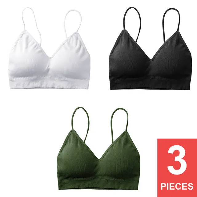Perfering Bralette Push Up Bra Cotton Female Bras for Women Fitness Tops Brassiere Underwear lingerie Wire Free Seamless A B C
