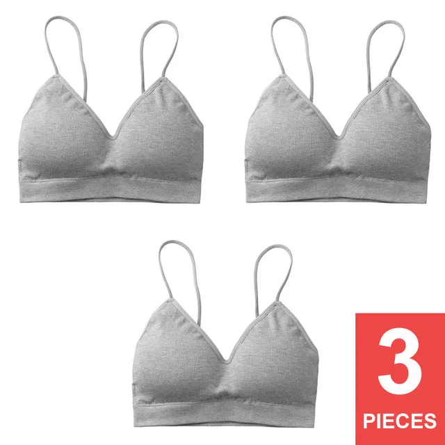 Perfering Bralette Push Up Bra Cotton Female Bras for Women Fitness Tops Brassiere Underwear lingerie Wire Free Seamless A B C