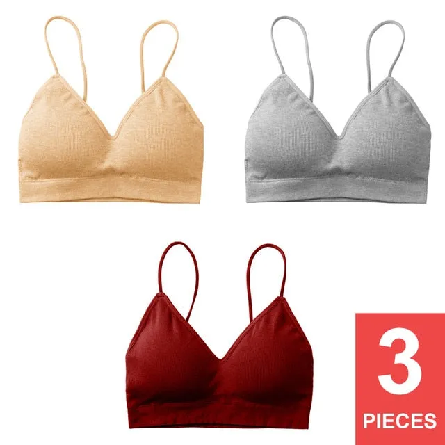 Perfering Bralette Push Up Bra Cotton Female Bras for Women Fitness Tops Brassiere Underwear lingerie Wire Free Seamless A B C