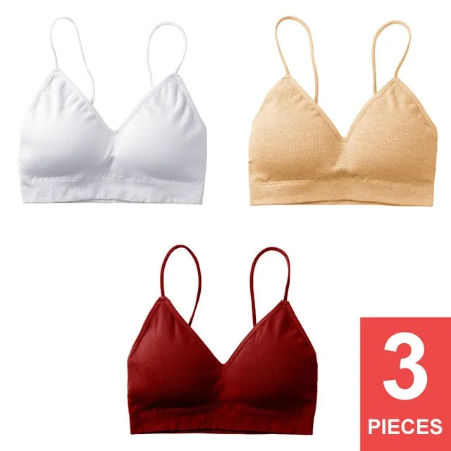Perfering Bralette Push Up Bra Cotton Female Bras for Women Fitness Tops Brassiere Underwear lingerie Wire Free Seamless A B C