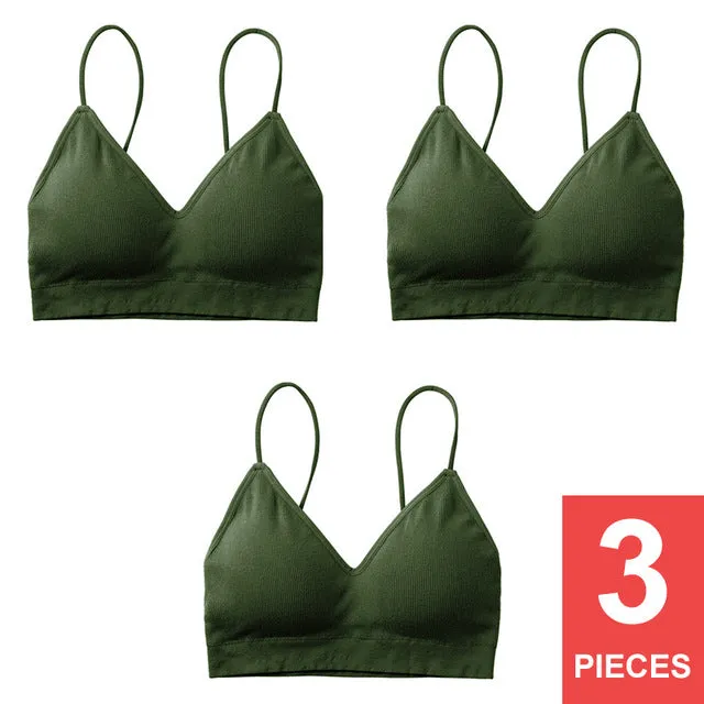 Perfering Bralette Push Up Bra Cotton Female Bras for Women Fitness Tops Brassiere Underwear lingerie Wire Free Seamless A B C
