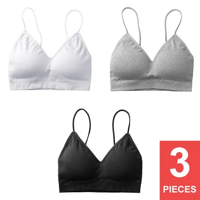 Perfering Bralette Push Up Bra Cotton Female Bras for Women Fitness Tops Brassiere Underwear lingerie Wire Free Seamless A B C