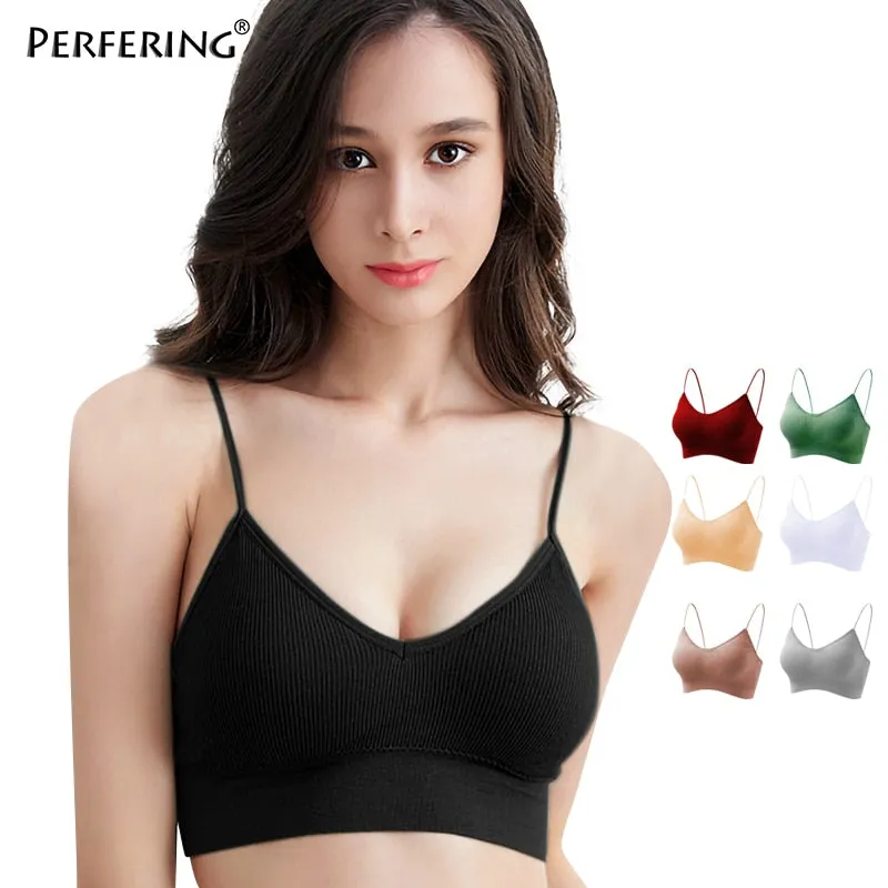 Perfering Bralette Push Up Bra Cotton Female Bras for Women Fitness Tops Brassiere Underwear lingerie Wire Free Seamless A B C
