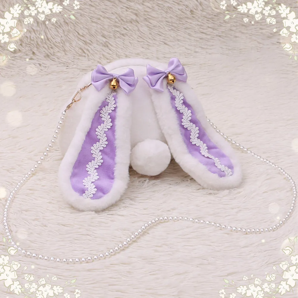 Plush Lolita Bunny Bag Crossbody Rabbit Handbag for Easter