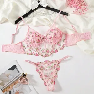 Ros All Dazed Sheer Embroidered Lingerie