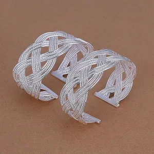 silver plated jewelry sets necklace bracelet bangle earring ring SMTS231 ELY