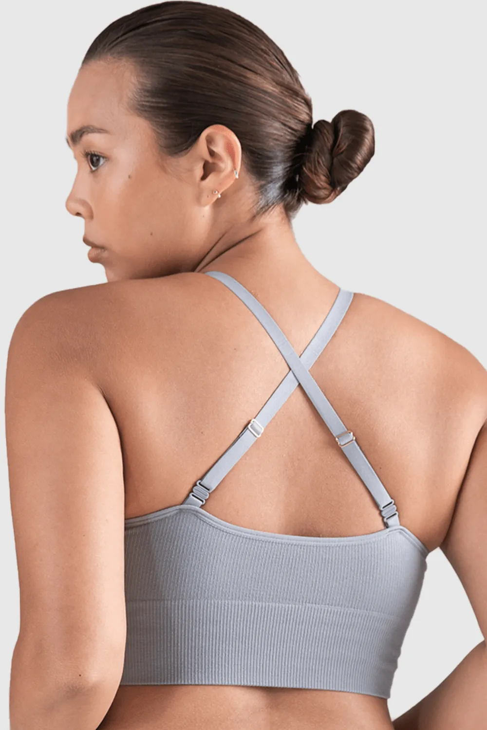 Tencel Seamless Bralette in Storm Grey. Size M (UK 10-12)