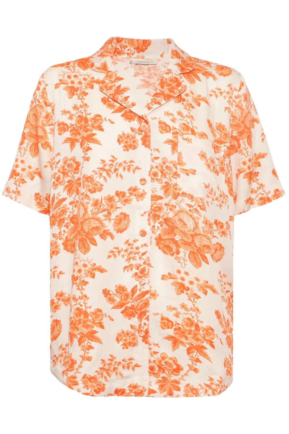 Wilda Short Sleeve Pyjama Shirt Orange