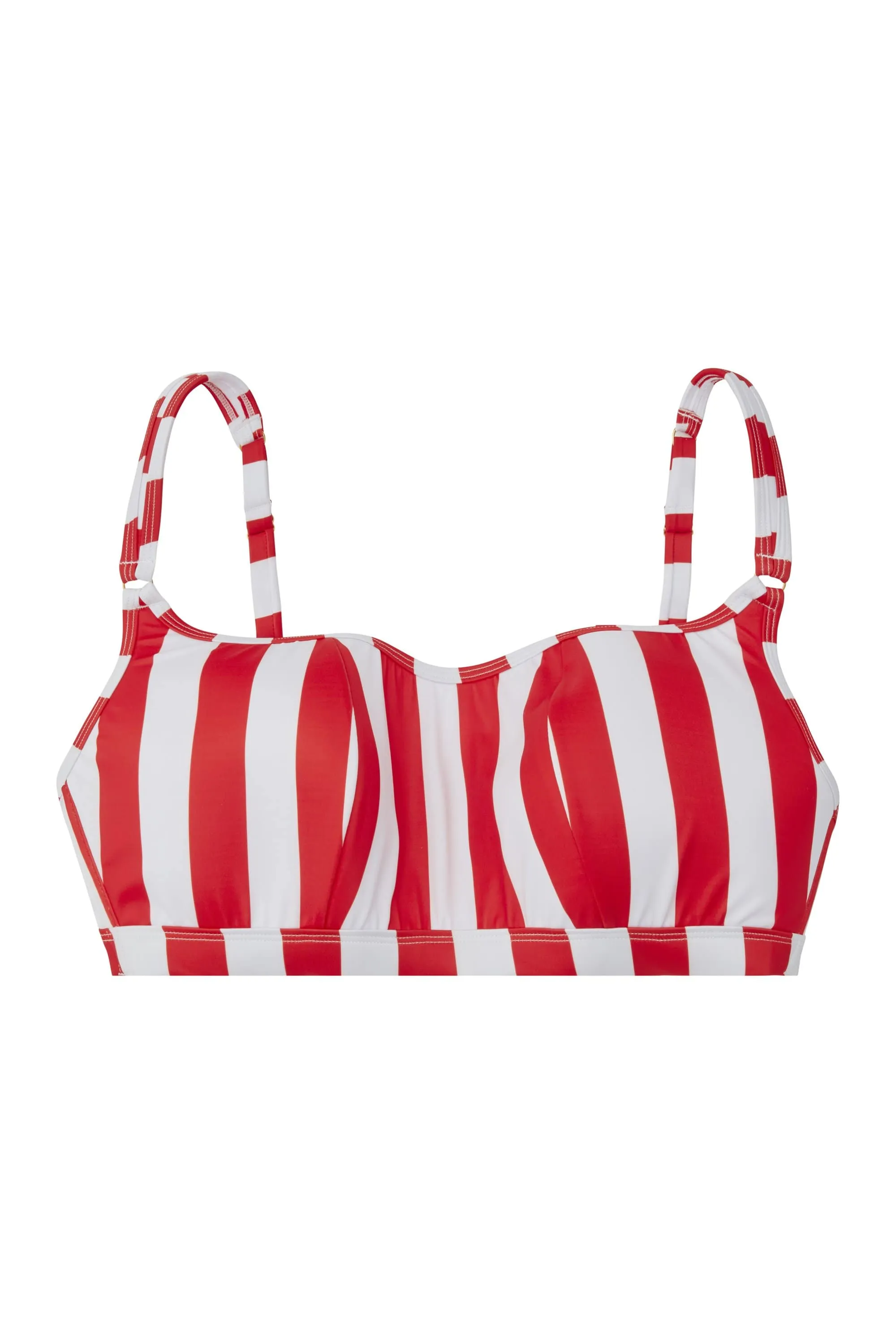 Wolf & Whistle Eco Stripe crop top red/white Curve