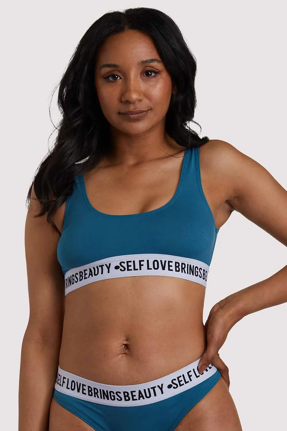 x PP Self Love Teal Crop Top