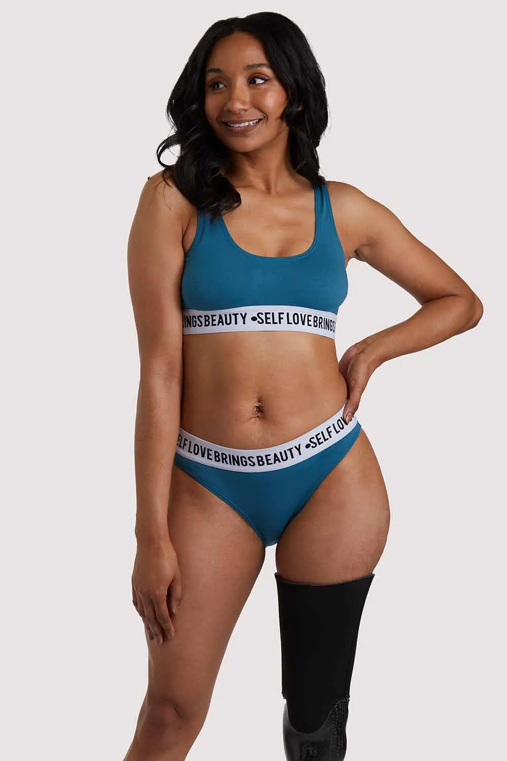 x PP Self Love Teal Crop Top