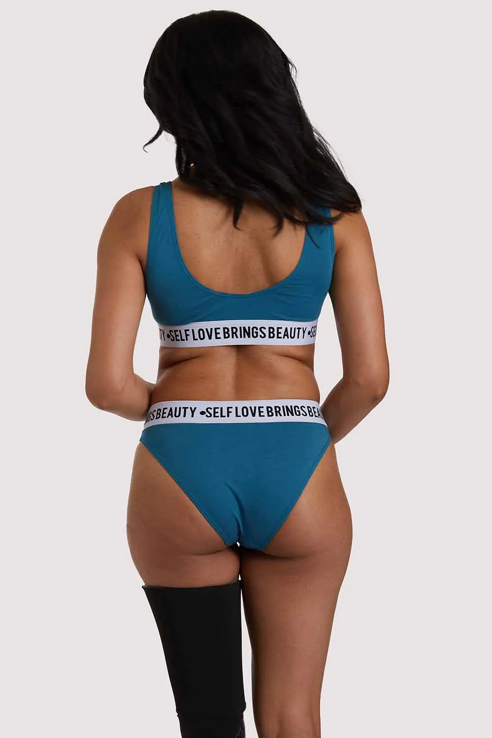 x PP Self Love Teal Crop Top